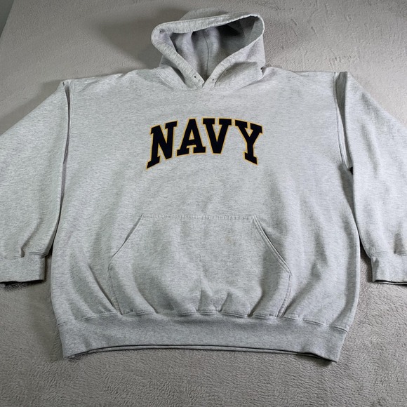 Dodger Other - VTG Navy Midshipmen Hoodie Pullover Mens XL Gray College Football Dodger Fleece